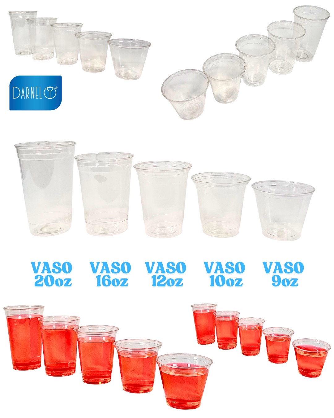 Vasos DARNEL PET Transparentes